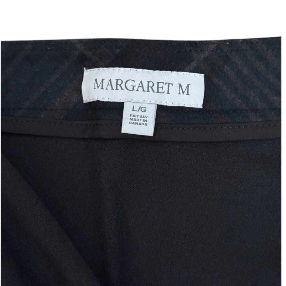 Margaret M Gray Plaid Pull-on A-Line Skirt | Large - Picture 5 of 7